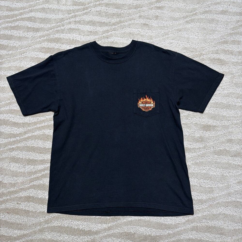 VINTAGE Y2K Harley Davidson XL Pocket T-Shirt Cabo San Lucas Mexico 2006/2007